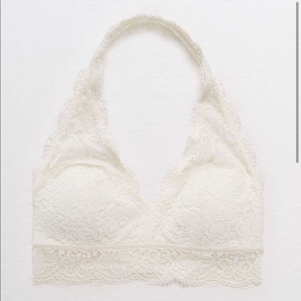 Aerie white halter bralette